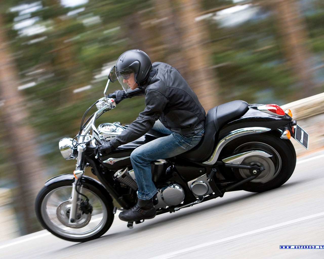Tapeta Custom motocykl Kawasaki VN900 Custom Wallpaper